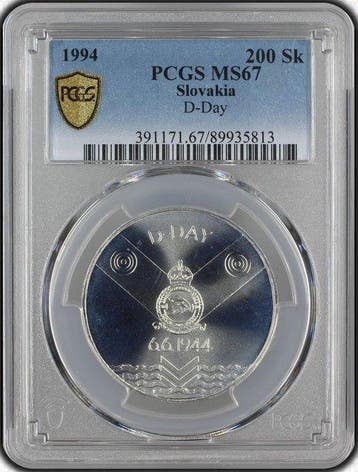 Slowakije. 200 Korún 1994 - PCGS MS67
