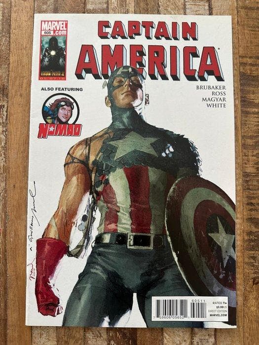 Captain America #605 - Signed by Gérald Parel - 1 Signed, Boeken, Strips | Comics