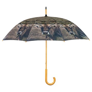 paraplu hout zwitserse koe 105cm, Verzenden, Nieuw