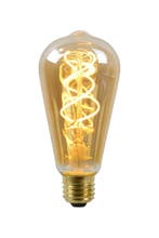 Lucide LED Lamp Long - Amber 2200K E27 5 Watt dimbaar, Verzenden, Nieuw, E27 (groot)