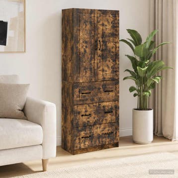 vidaXL Kastenset 2 st 66 x 34,5 x 87 cm Bewerkt hout Gerookt, Verzenden, Nieuw
