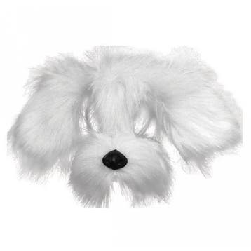 Witte hond masker met vacht - Dieren maskers, Verzenden, Nieuw