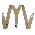 Fako Fashion - Kinder Bretels - Effen - 65cm - Beige, Kinderen en Baby's, Verzenden, Nieuw