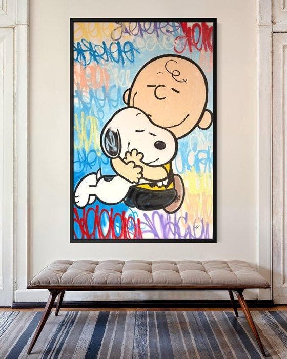 Gunnar Zyl - Charlie Brown & Snoopy XXL, Antiek en Kunst, Kunst | Schilderijen | Modern