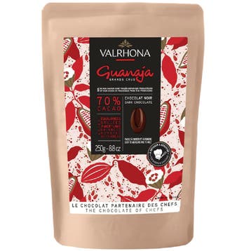 Valrhona Chocolade Druppels Puur Guanaja (70%) 250g, Verzenden, Nieuw