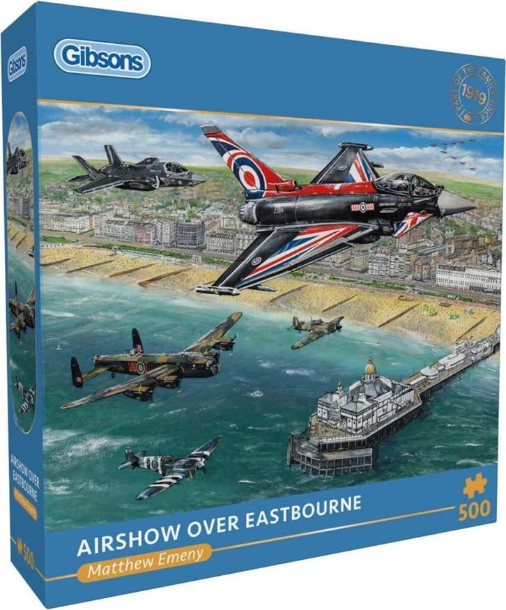Matthew Emeny - Airshow Over Eastbourne Puzzel (500 stukjes), Hobby en Vrije tijd, Denksport en Puzzels, Nieuw, Verzenden