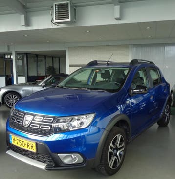 Dacia Sandero Stepway 1.0 TCe 100pk LPG-G3 Trekhaak Clima NL, Auto's, Stof, Zwart, Met garantie (alle), Blauw
