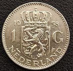 Nederlandse zilveren Gulden 1958, Postzegels en Munten, Munten | Nederland, Verzenden, Koningin Juliana, Losse munt, Zilver