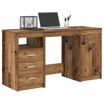 vidaXL Bureau met kast Oud hout Bewerkt hout, Huis en Inrichting, Verzenden, Nieuw