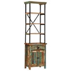 vidaXL buffetkast 55x30x180 cm massief gerecycled hout, Verzenden, Nieuw, 50 tot 100 cm, Minder dan 100 cm