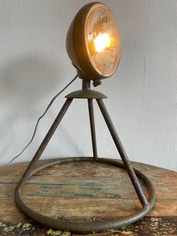 Lamp - Metaal, Glas - Mobiele Militair Veldlamp