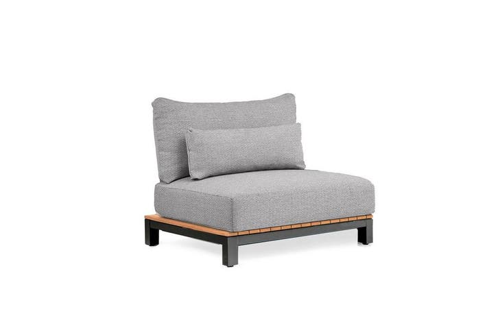Suns Evora eenzitter antraciet frame/teak met light, Tuin en Terras, Tuinsets en Loungesets, Ophalen of Verzenden