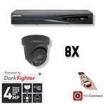 Set 8x Turret 4MP + Recorder & Bekabeling, Ophalen of Verzenden, Nieuw