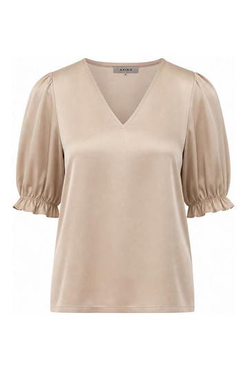 Aaiko Top in maat XS Beige, Aaiko, Verzenden, Zo goed als nieuw, Beige