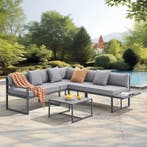 Loungeset / Tuinset St. Tropez - 4 personen - Staal / Hout -, Verzenden, Nieuw