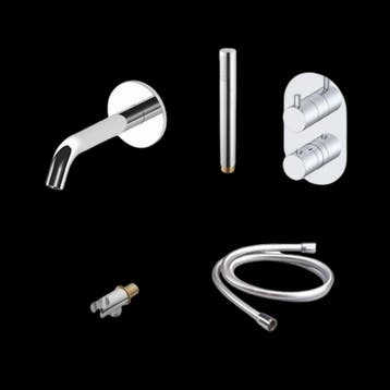 Badset Sanilux Bubbel Inbouw Met Box Thermostaat Chroom, Ophalen of Verzenden, Nieuw, Chroom, Bad