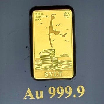 Duitsland. Sylt , oro 1/100 Oz (.999) Proof (Zonder