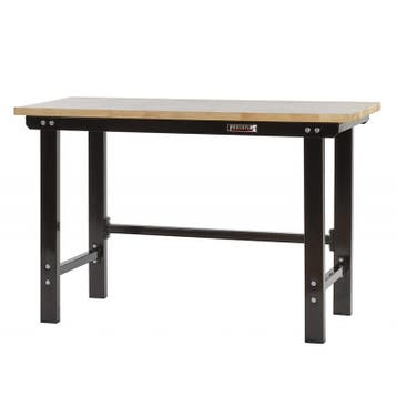 Werkbank zwart 150 cm met hardhouten blad - open model, Ophalen of Verzenden, Nieuw