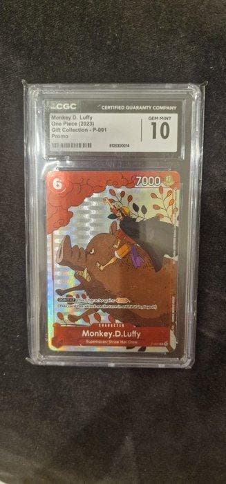 Bandai Graded card - One Piece - Monkey D. Luffy - CGC 10, Nieuw