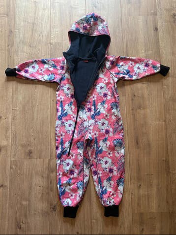 iELM pak bloemenprint | Softshell buitenspeelpak - maat 116, Kinderen en Baby's, Verzenden, Nieuw
