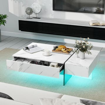 2dekans | Coast Salontafel met ledverlichting - 3, Ophalen of Verzenden, Zo goed als nieuw