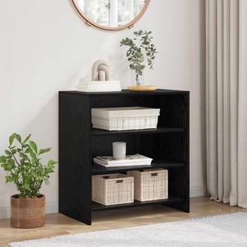 vidaXL Dressoir Zwart 70 x 41 x 75 cm Bewerkt hout, Verzenden, Nieuw, Overige houtsoorten, Minder dan 50 cm