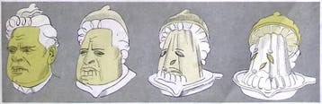 De transformatie van Pieter Oud op spotprent (lijst optie), Verzenden