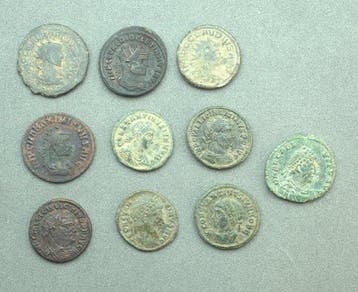Ancient Roman Bronze Ten Roman Bronze Coins – Collection of