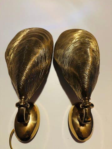 Wandlamp (2) - Messing, Brons - Vintage wandkamp, Nieuw