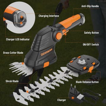 DOVAMANN 3-in-1 Snoeischaar met Telescoopsteel - Draadloos &, Muziek en Instrumenten, Blaasinstrumenten | Didgeridoos, Verzenden