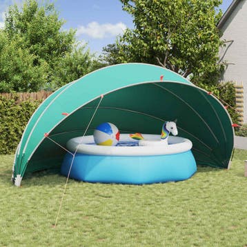 vidaXL Pooldome 592 x 590 x 275 cm 185T polyester met, Tuin en Terras, Verzenden, Nieuw