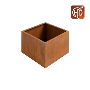 Cortenstaal plantenbak 80x80x60cm (3mm dik) - zonder bodem, Vierkant, Nieuw, Metaal, 60 tot 100 cm
