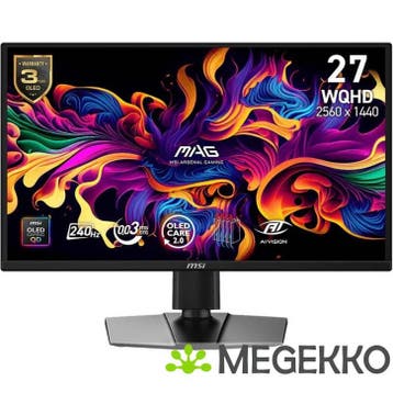 MSI MAG 272QP QD-OLED X24 27  Quad HD 240Hz QD-OLED Gaming, Computers en Software, Verzenden, Nieuw, MSI
