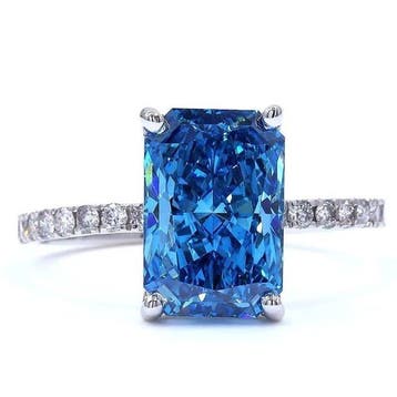 Zonder minimumprijs - Ring - 18 karaat Witgoud - 3.44ct. tw., Nieuw