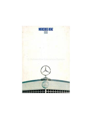 1968 MERCEDES BENZ 600 BROCHURE DUITS, Nieuw, Author
