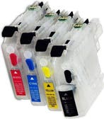 Huismerk Navulbare Cartridge Set t.v.v.  Brother LC-123, Nieuw, Cartridge, Inktmedia