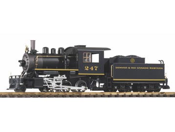 PIKO 38239 G Dampflok mit Tender Mogul D&RGW, Ophalen of Verzenden, Nieuw, Overige typen, Analoog