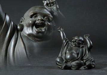 Laughing Buddha (Hotei) Sculpture, Seven Lucky Gods - Cast