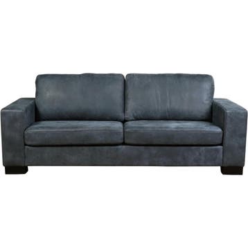Leren bank Enjoy - 3 zits - Kenia Denim (blauw) - Poten, Huis en Inrichting, Nieuw, Ophalen of Verzenden, Modern, 200 tot 250 cm
