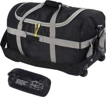 Opvouwbare Reistas 85L | Compact | Retourdeal 44% goedkoper, Wieltjes, 30 cm of meer, Zwart, Ophalen of Verzenden
