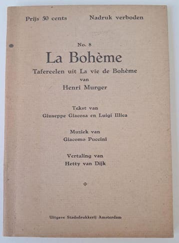Henri Murger - La Bohème Tafereelen uit La vie de Bohème, Verzenden, Nieuw