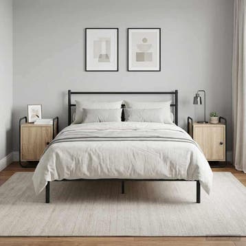 vidaXL Nachtkastje 2 st Sonoma Eiken Bewerkt hout, Minder dan 45 cm, Verzenden, Nieuw, Minder dan 55 cm