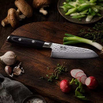 Yaxell Tsuchimon Santoku Koksmes 12,5 cm – VG10 Staal –, Ophalen of Verzenden, Nieuw, Overige materialen