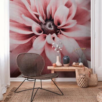 Profhome 382701-GU Fotobehang bloemen mat roze wit 3,71 m x, Verzenden