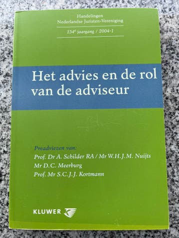 Het advies en de rol van de adviseur, Gelezen, Prof. dr. A. Schilder RA, mr. W.H.J.M. Nuijts e.a., Verzenden, Nederland