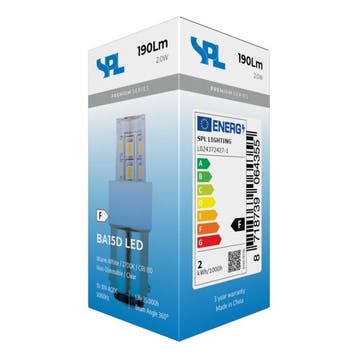 SPL LED Laagvolt Ba15d 10V-30V 2W 190lm 2700K Helder Niet..., Ophalen of Verzenden, Nieuw