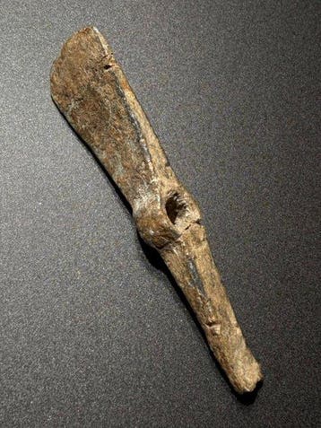 Viking periode Lood Zeldzame gecombineerde bijl met twee, Antiek en Kunst