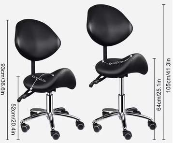 Ergonomische Zadelstoel met Rugleuning en Wielen, Verzenden, Nieuw