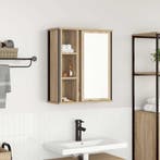vidaXL Badkamerwandkast met spiegel 50x21x60 cm sonoma, Verzenden, Nieuw