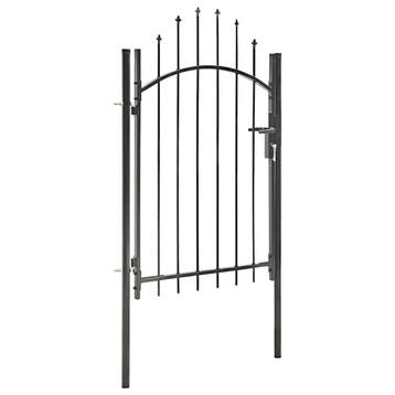 vidaXL Tuinpoort Woerden staal 1x1,5 m zwart, Verzenden, Nieuw